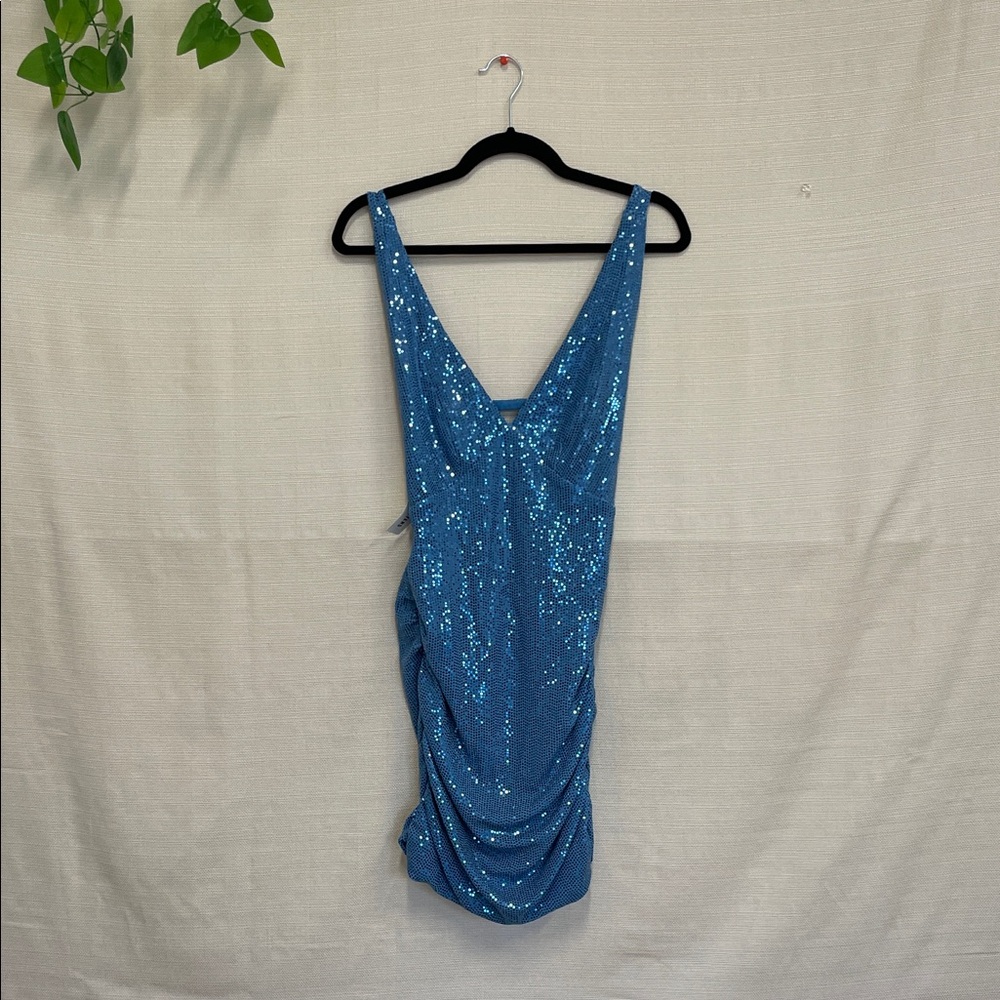 Urban Outfitters Sparkling Blue Backless Dress